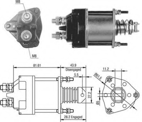 Solenoid electromotor