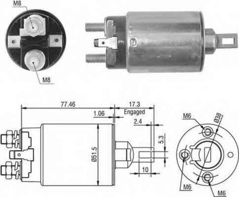 Solenoid electromotor