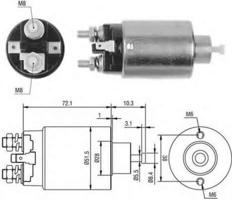 Solenoid electromotor