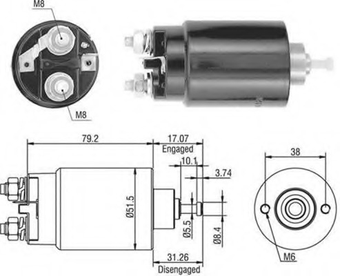 Solenoid electromotor