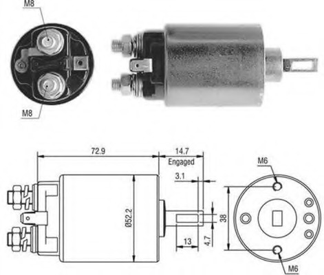 Solenoid electromotor