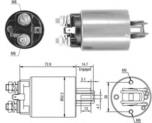 Solenoid electromotor