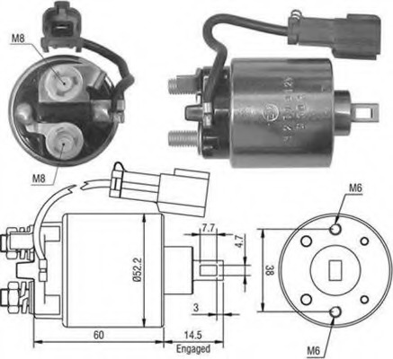 Solenoid electromotor