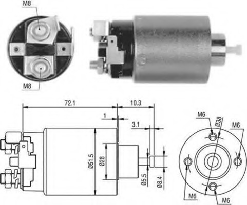 Solenoid electromotor