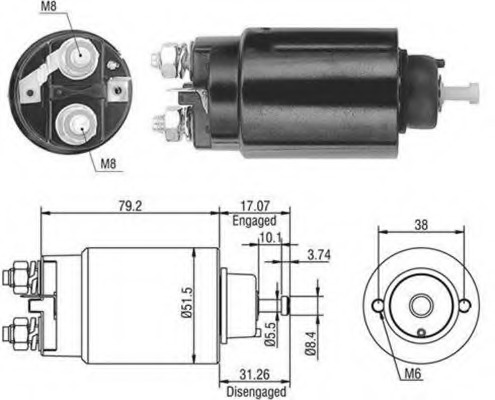 Solenoid electromotor