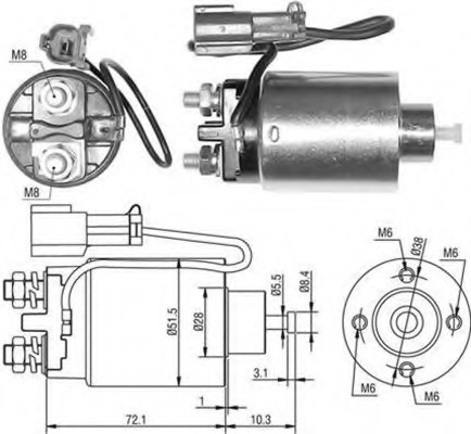 Solenoid electromotor