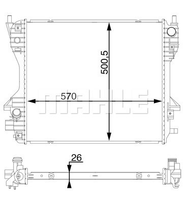 Radiator racire motor