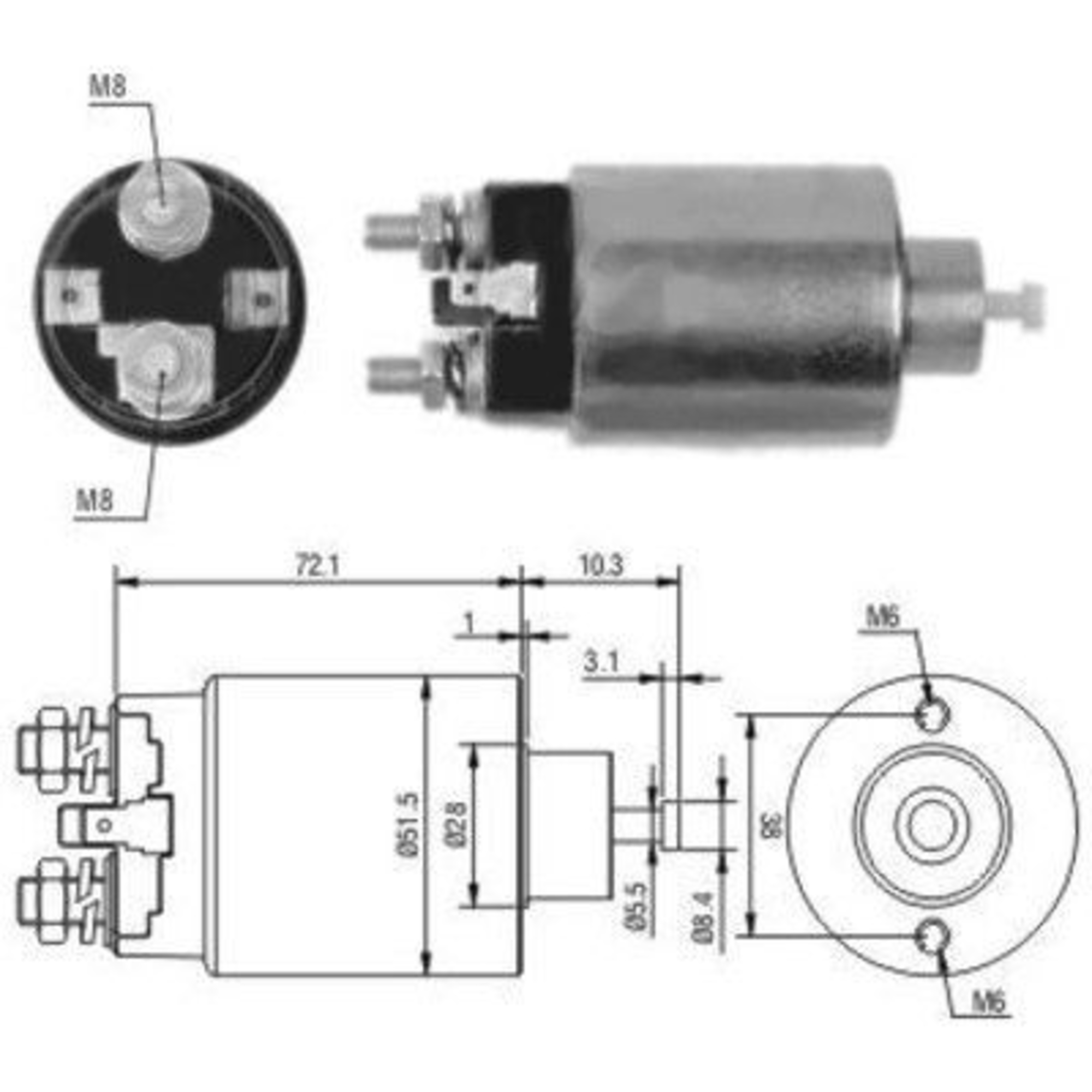 Solenoid electromotor