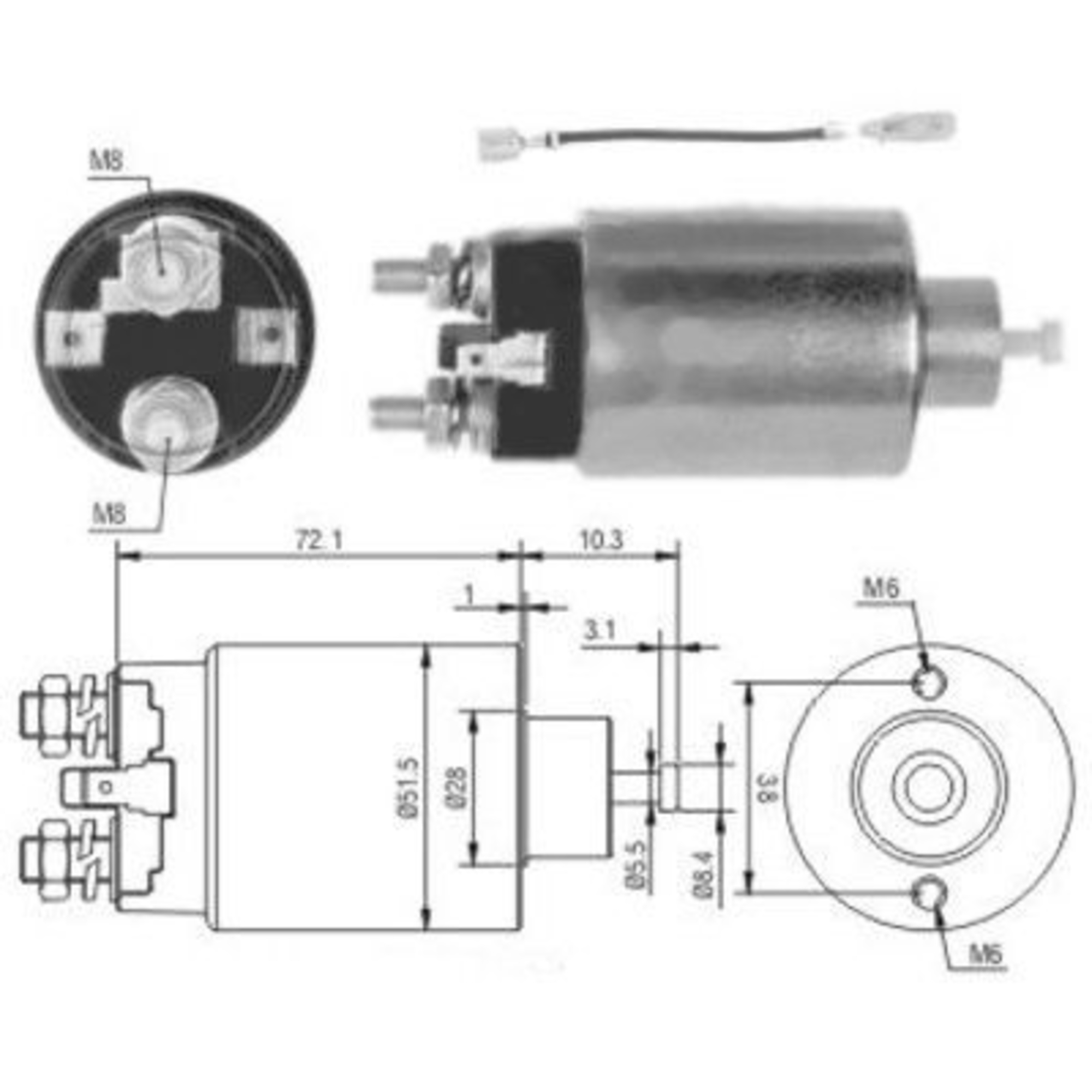 Solenoid electromotor