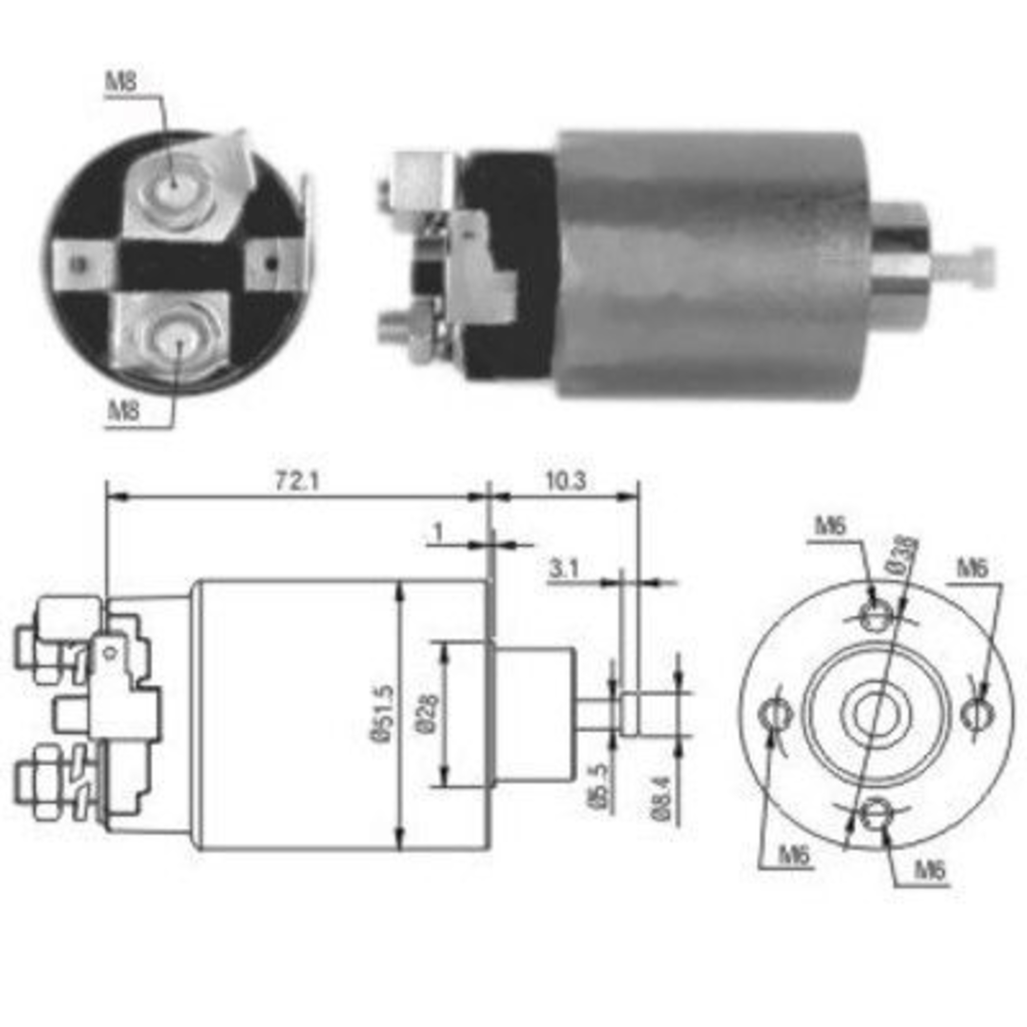 Solenoid electromotor