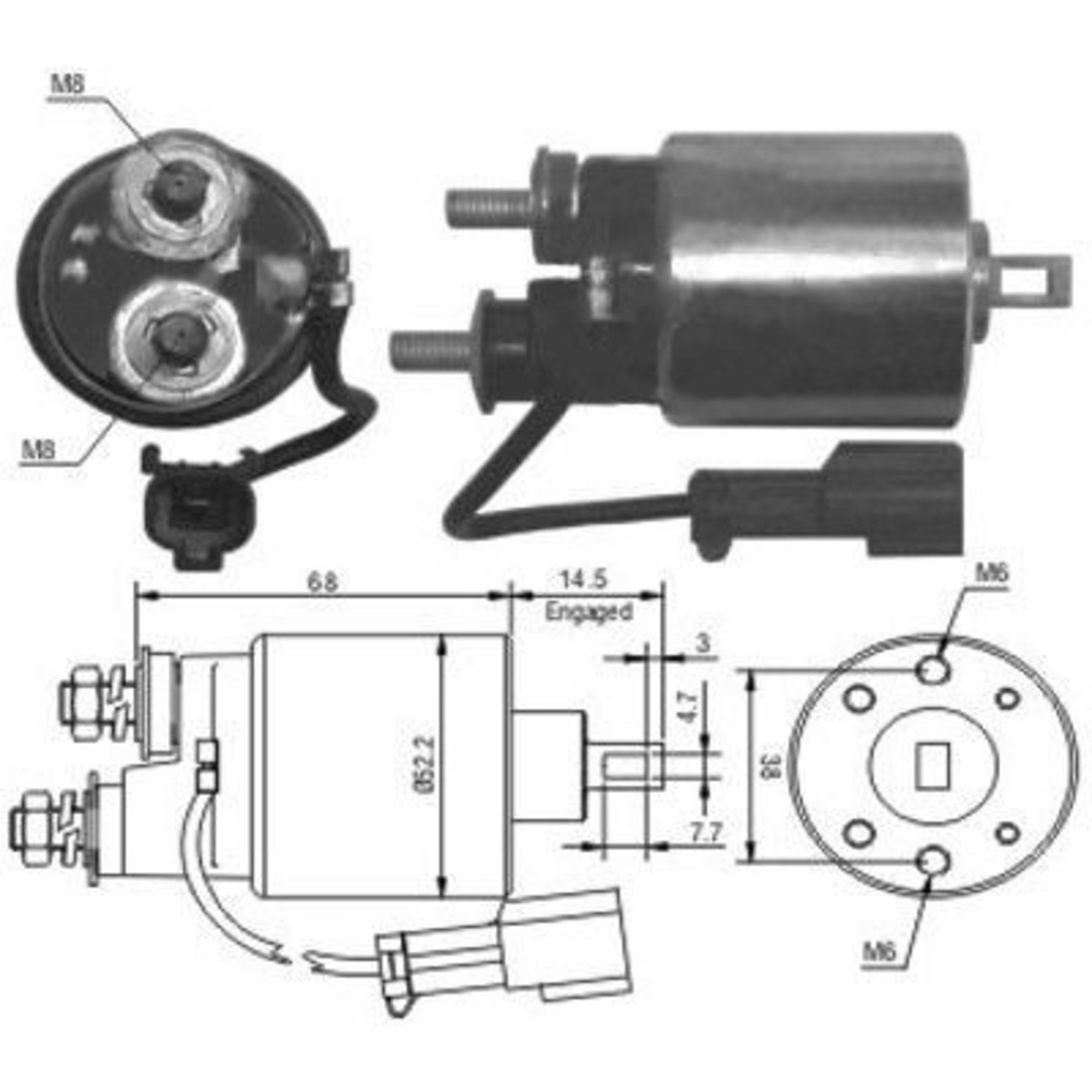 Solenoid, electromotor