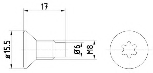 Surub disc frana