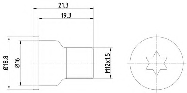 Surub disc frana