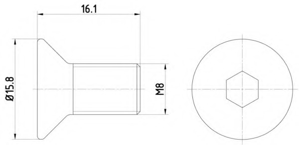 Surub disc frana