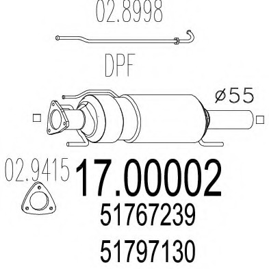 Filtru particule sistem de esapament