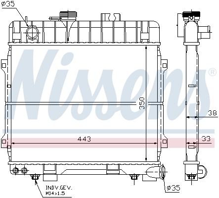 Radiator racire motor