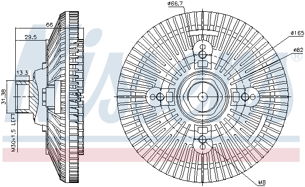 Cupla ventilator radiator