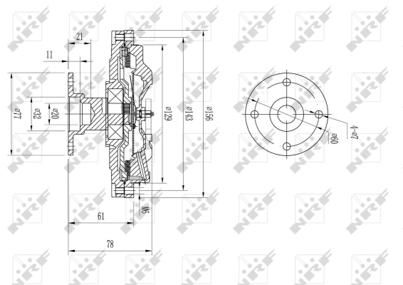 Cupla ventilator radiator