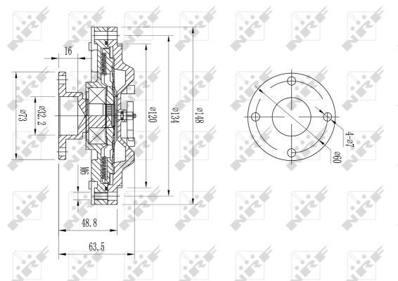 Cupla ventilator radiator