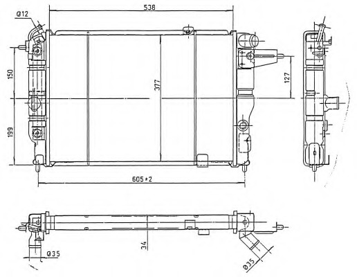 Radiator racire motor