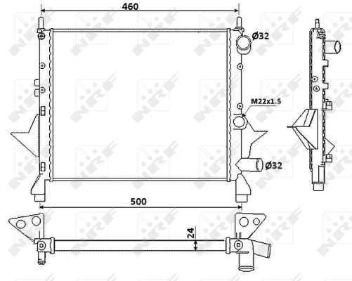 Radiator racire motor