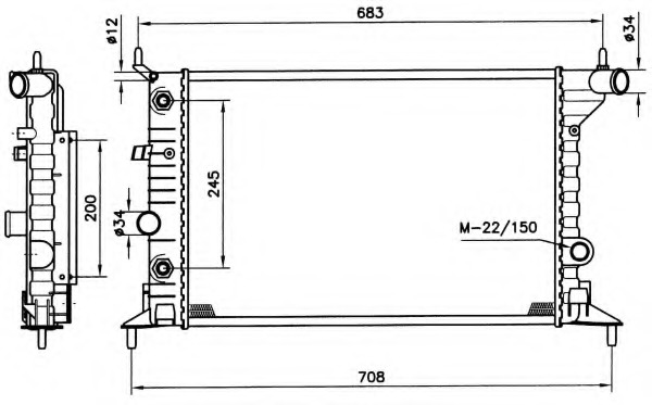 Radiator racire motor