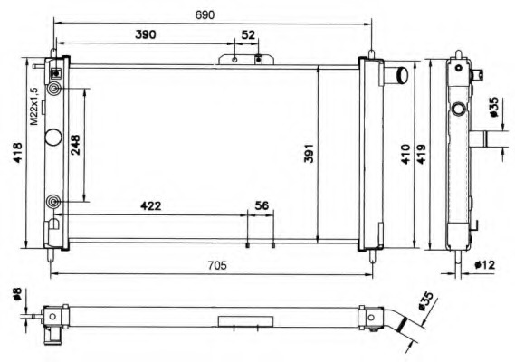 Radiator racire motor