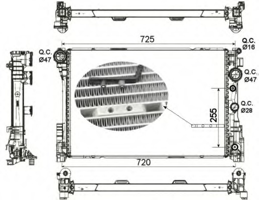 Radiator racire motor