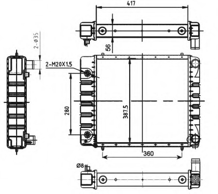 Radiator racire motor