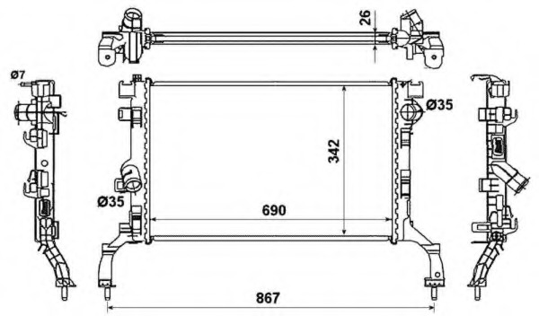 Radiator racire motor