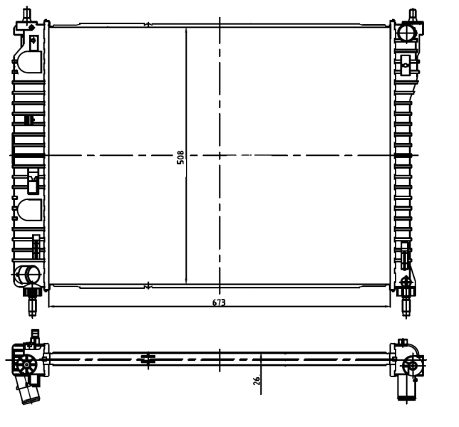 Radiator racire motor