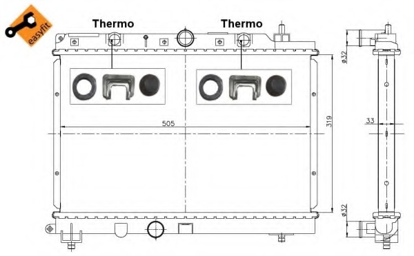 Radiator racire motor