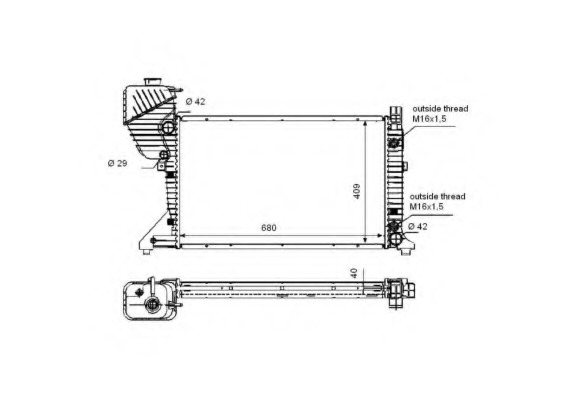 Radiator racire motor