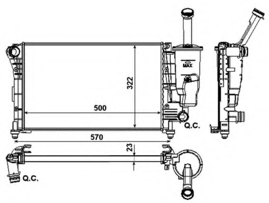 Radiator racire motor