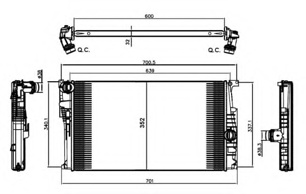 Radiator racire motor