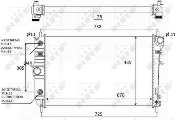 Radiator racire motor