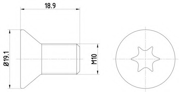 Surub disc frana