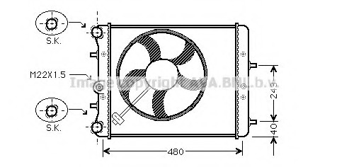 Radiator racire motor