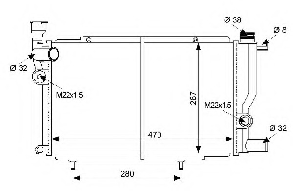 Radiator racire motor