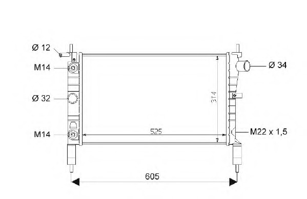 Radiator racire motor