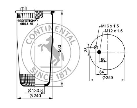 Burduf suspensie pneumatica