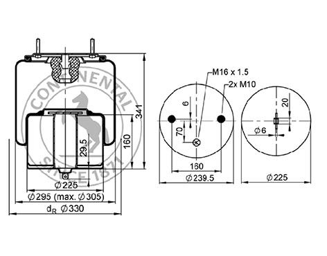 Burduf suspensie pneumatica