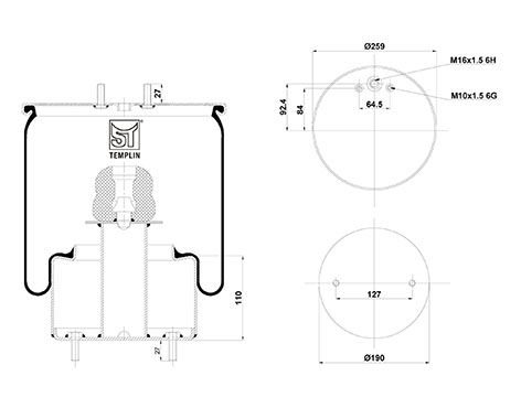 Burduf suspensie pneumatica