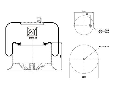 Burduf suspensie pneumatica