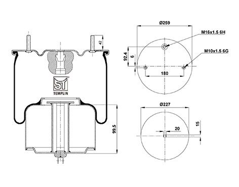 Burduf suspensie pneumatica