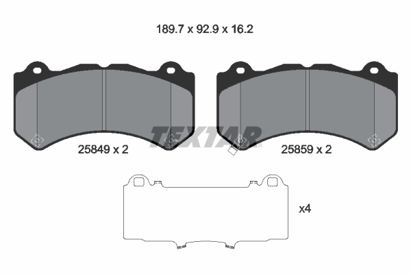 Set placute frana,frana disc