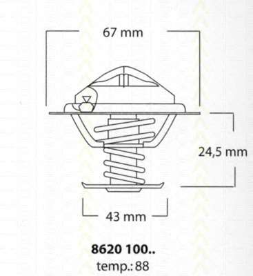 Termostat lichid racire