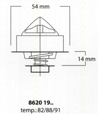 Termostat lichid racire