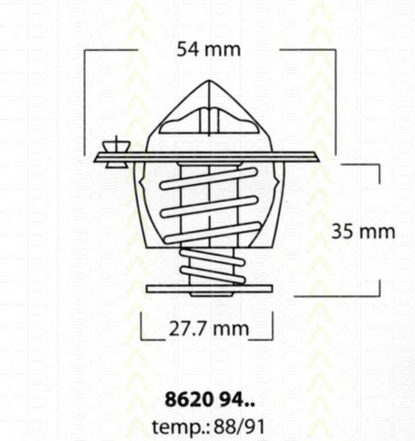 Termostat lichid racire