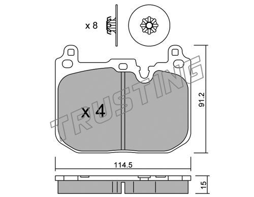 Set placute frana,frana disc